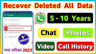 whatsapp deleted messages recovery  whatsapp delete chat recovery  whatsapp deleted chat backup [upl. by Alderson]