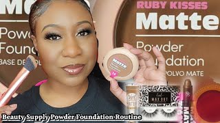 Beauty Supply Powder Foundation Routine BRI MYREE [upl. by Eoz432]