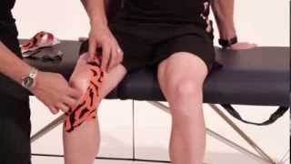 Rocktape application for knee pain [upl. by Dnalon]