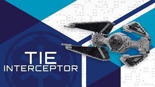 Lego Star Wars MOC  TIE Interceptor Review with Instructions [upl. by Miksen823]