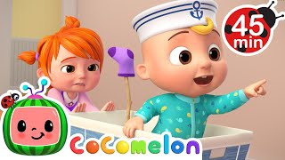 Row Row Row Your Boat Bath Song Wheels on the Firetruck  MORE CoComelon Nursery Rhymes amp Songs [upl. by Anaitak]