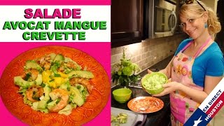 Salade Crevettes Mangue et Avocat ♡ Virginie fait sa cuisine 10 [upl. by Ainitsirk]