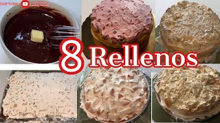 8 RELLENOS FÁCILES y deliciosos para PASTELES  Rellenos fáciles y rapidos para Tortas o bizcochos [upl. by Ecienal598]