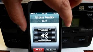 GROM Bluetooth Car Kit with iPhone 4 demo for Toyota 2001 2002 2003 2004 2005 2006 [upl. by Ziguard76]