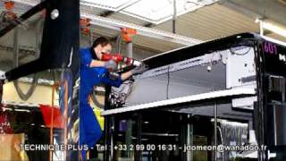 SumoGlass 100  Mobile tool for windshields replacement on bus and trams [upl. by Ylrebma]