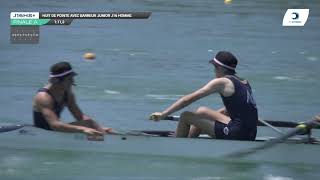 Championnat de France J16 Bateaux longs Libourne 2019  Finale du huit barré hommes J16H8 [upl. by Anikehs]