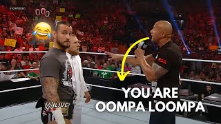 The Rock Making WWE Wrestlers Break Character [upl. by Htenaj]