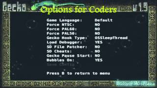 Ocarina Cheat Code Options Gecko OS NeoGamma Cfg USB Loader [upl. by Humo328]