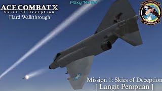 Ace Combat X Walktrough  Mission 1 Skies of Deception with F4 Phantom [upl. by Ecirtnas]