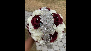 Breathtaking DIY Brooch Bridal Bouquet l Easy How to l Wedding Project [upl. by Haridan930]