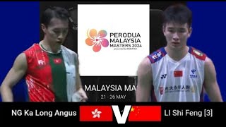 Ng Ka Long Angus vs Li Shi Feng  QF MS Perodua Malaysia Masters 2024 [upl. by Tjon]