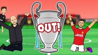 😂MAN UTD ARE OUT OF EUROPE😂 01 vs Bayern Parody Goals Highlights Champions League 2023 [upl. by Rramed]