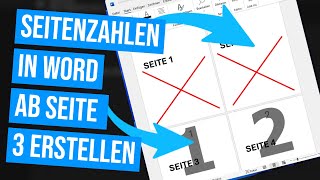 Word Seitenzahlen ab Seite 3  Seitenzahlen erst ab Seite 3 beginnen  Microsoft Word [upl. by Charo]