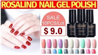 ROSALIND Gel Nail Polish  SoakOff UV LED Longlasting Nail For manicure gel varnish [upl. by Marion380]