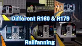 Roblox  Railfanning different R160 amp R179 [upl. by Morganstein]