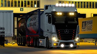 Mercedes Benz Novo Actros 2019 MP5Sound modPack Trailers Ets2 [upl. by Amyas]