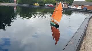 vintage rc sailing boat from Scarisbrick Marina [upl. by Gan]