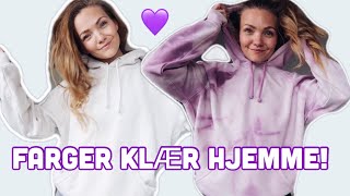 TESTER TIKTOK TRENDEN  Farger klær hjemme med Tie Dye A [upl. by Yelroc876]