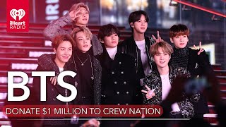 BTS Donates 1 Million To Crew Nation Charity  Fast Facts [upl. by Bohman719]