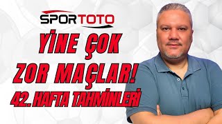 Spor Toto 42 Hafta Tahminleri  Yine Çok Zor Maçlar [upl. by Derron]