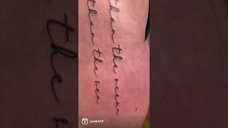 Lettering Tattoo tattoo tattoos lettering finelinetattoo [upl. by Oirasan]