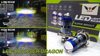 Review LED Laser H4 Dragon HiLo Beam [upl. by Delmar]