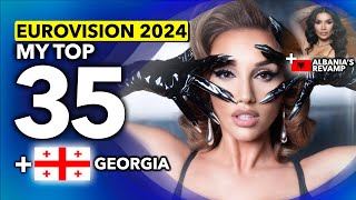 Eurovision 2024  My Top 35 NEW 🇬🇪 Georgia  Firefighter by Nutsa  🇦🇱 Albania [upl. by Oilicec]