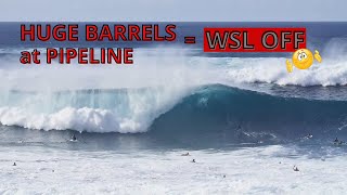 WSL LIVE called OFF on a HUGE PIPELINE day wsl pipeline hugewaves [upl. by Bello]