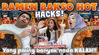 CHALLENGE MUKBANG RAMEN PEDES PAKE BAJU SERBA PUTIH‼️ RAMENHACK TERENAK KALIAN WAJIB COBA [upl. by Eitsim]