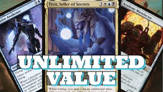 Tivit Seller of Secrets EDH Deck [upl. by Atinid]