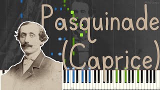 Louis Moreau Gottschalk  Pasquinade Caprice Op 59 1862 Classical Syncopation Piano Synthesia [upl. by Arrek]