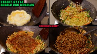 VERY SIMPLE amp EASY EGG NOODLES RECIPE STREET STYLE SOOPER SPICY STREET FOOD PICHEKKISTA BOBBY STYLE [upl. by Godding]