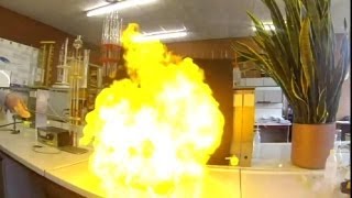 Hydrogen Gas Explosion Slowmotion Gopro Hero3 Black editon 240fps [upl. by Neelasor]