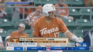 Melendez ties Texas singleseason home run record [upl. by Yerhcaz480]