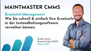 MaintMaster Instandhaltungssoftware  Ersatzteile schnell amp einfach verwalten [upl. by Naivaj]