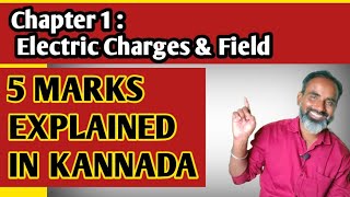 Chapter 1 Electric charges and field 5 MarksAll 5 Marks derivation explanationPUC 2nd year 2023 [upl. by Liagabba]