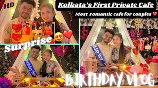 Best Romantic Private Dinning Cafe😍 ❤️Haazir Private CafeBehala❤️Birthday Vlog [upl. by Celestyn760]