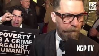 Gavin Mcinnes Punches a Donald Trump Protester in the Face [upl. by Archambault]