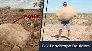 DIY Landscape Boulders  How to make fake rocks [upl. by Barthel]