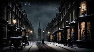 Snowy London Street  Victorian London  Snow Ambience  Ambient Winter Scene  Dickens England [upl. by Edina]