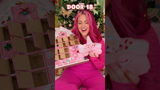 Opening ENTIRE ADVENT CALENDAR ALL PINK theme day 1 [upl. by Allegna]