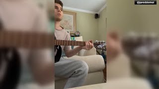 Man captures video of New Jersey earthquake while playing guitar inside home [upl. by Russon861]