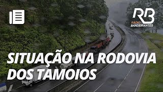 Rodovia dos Tamoios tem interdição por conta das fortes chuvas  Manhã Bandeirantes [upl. by Moclam444]