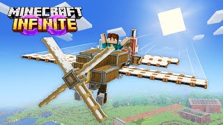 I Built an Airplane that actually works Minecraft Infinite [upl. by Mundt]