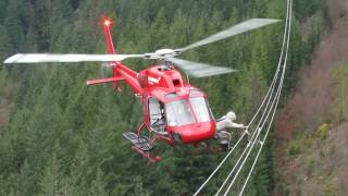 Platform Powerline Work with Blackcomb Helicopters [upl. by Ydnal]