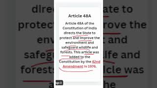 Constitutional Provisions for the Wildlife Act selfstudy179 upsc [upl. by Arramas828]