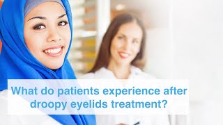 What do patients experience after droopy eyelid blepharoplasty and ptosis surgery [upl. by Kcirderfla]