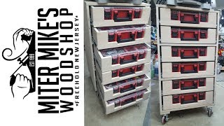 Miter Mikes Milwaukee Jobsite Drawer Organizer Cabinet [upl. by Liza]