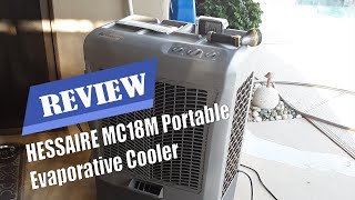 HESSAIRE MC18M Portable Evaporative Cooler  Review 2022 [upl. by Fakieh]