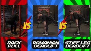 Stiff Leg Deadlift VS Romanian Deadlift VS Rack Pull [upl. by Eslehc]